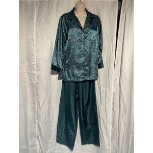 Amanda Stewart intimates pj set!  PM in lovely teal and floral pattern